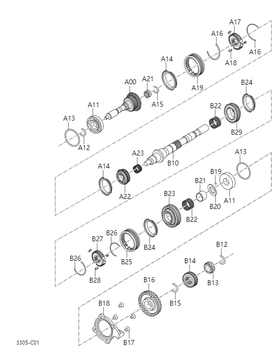 Power input gear set (MT)3305