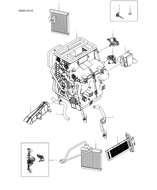 EM2E-04019 Evaporator Box Assembly