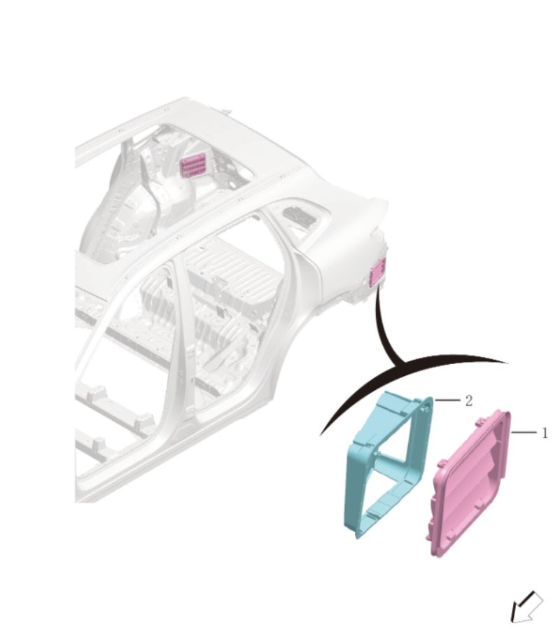 Luggage compartment ventilation opening6070