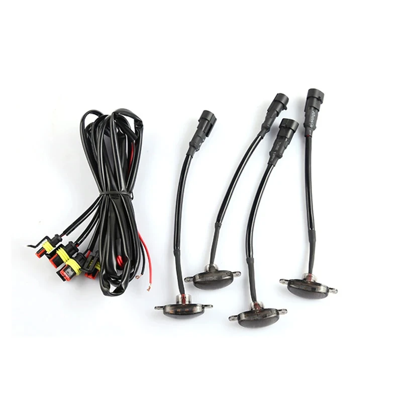 GWM Great Wall Poer 2019-2023 Car Front Center Grille Yellow LED Light Refitting Decor Lamp Night Warning