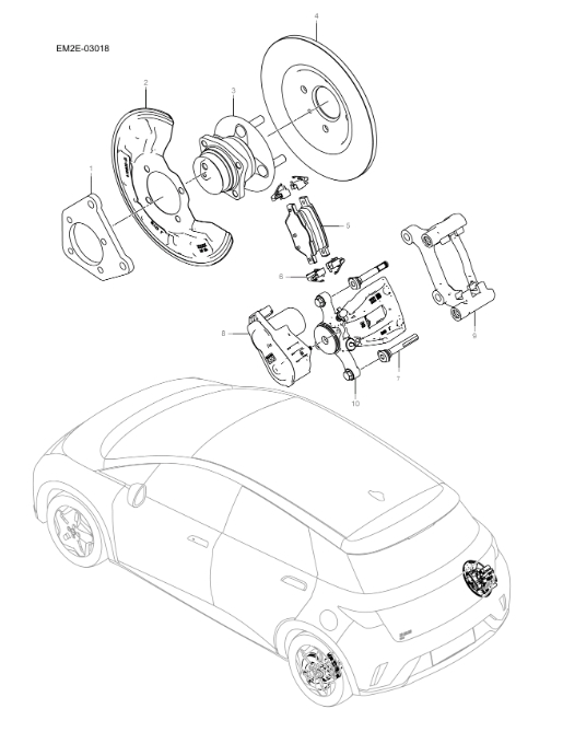 EM2E-03018 Rear Brake