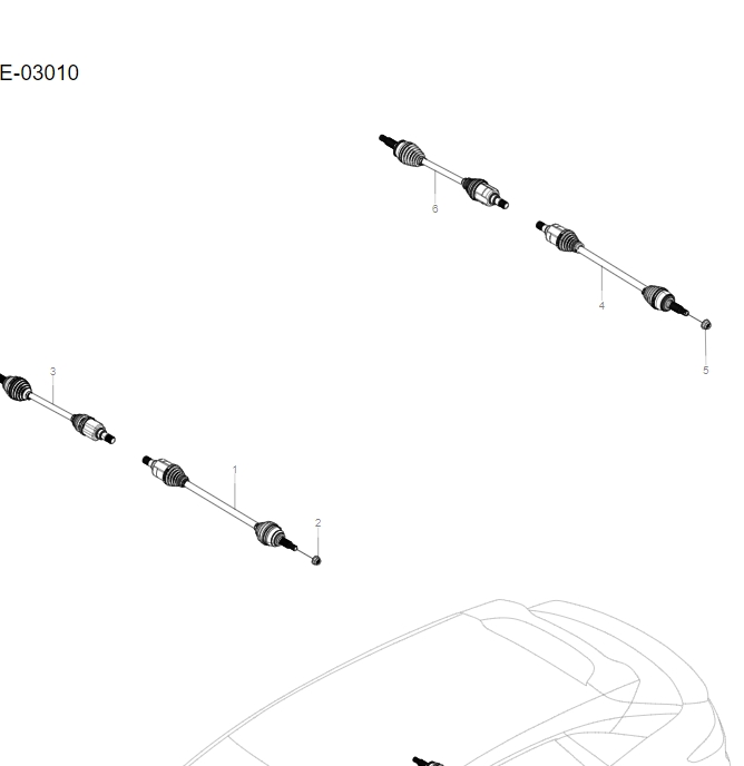 UKEA-03010 Drive Half Shaft