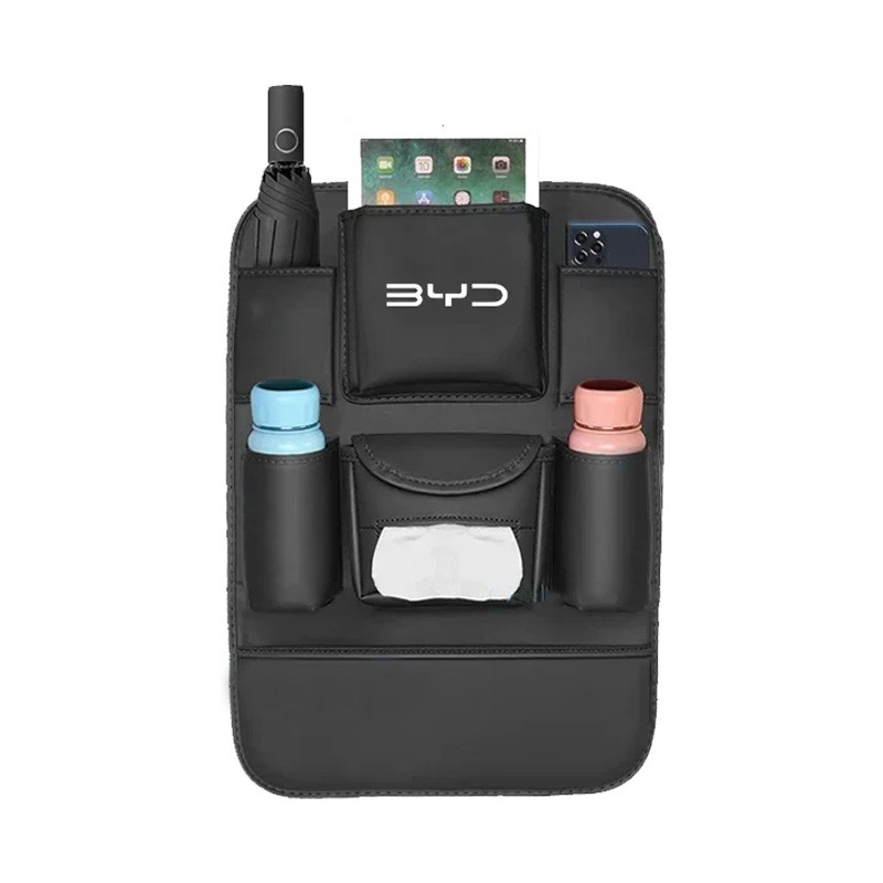 BYD Han car seat storage bag seat back storage bag anti-kick pad