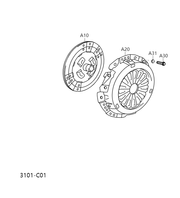 Clutch and release fork3101