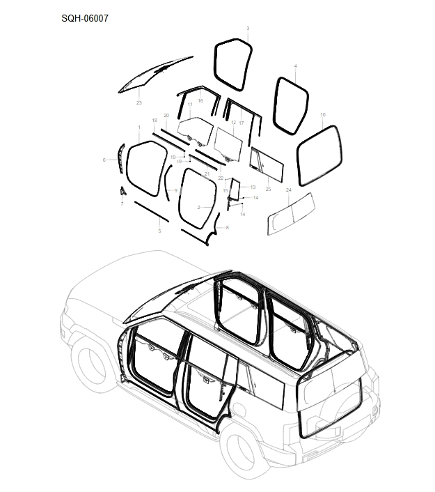SQH-06007 Glass and seals