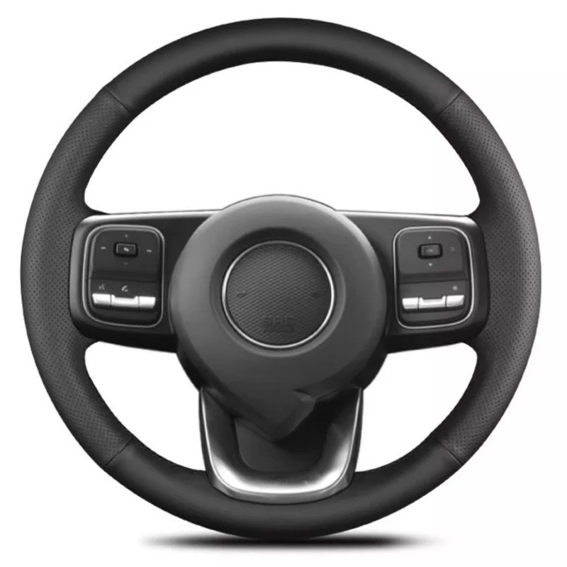 GWM Great Wall POER KINGKONG 2019-2025 Car Steering Wheel Cover Leather Hand Stitched Steering Wheel Anti-slip Cover