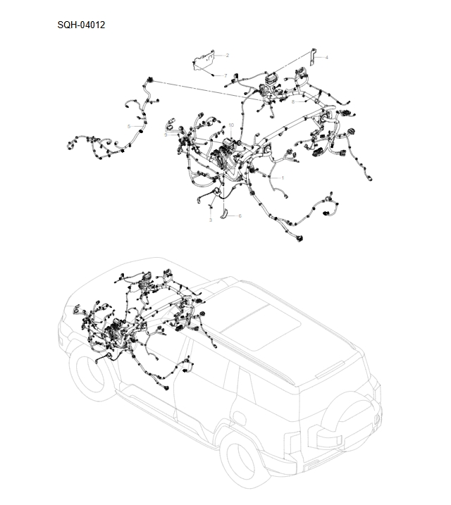 SQH-04012 front cabin wiring harness