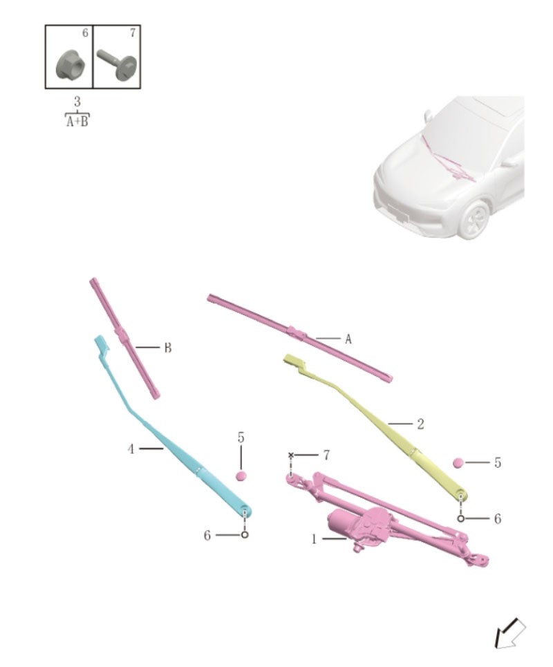 Front wiper mechanism6020