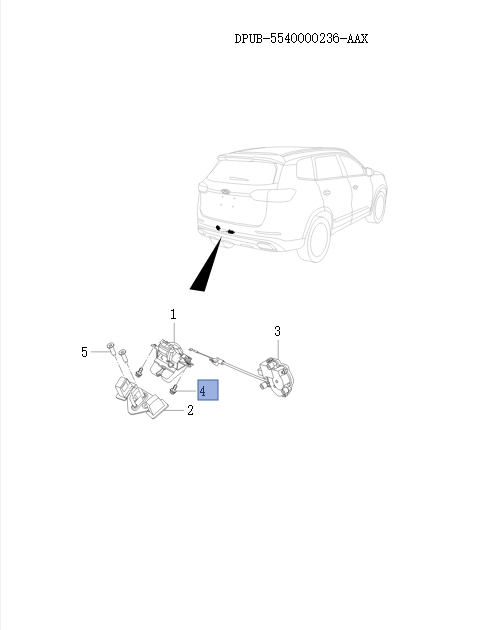 Rear door lock system (high-end)    65