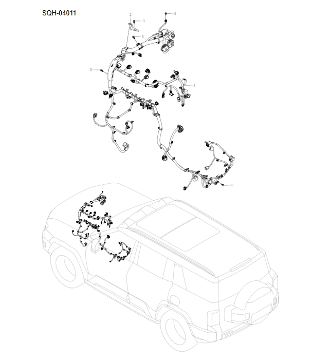 SQH-04011 engine wiring harness