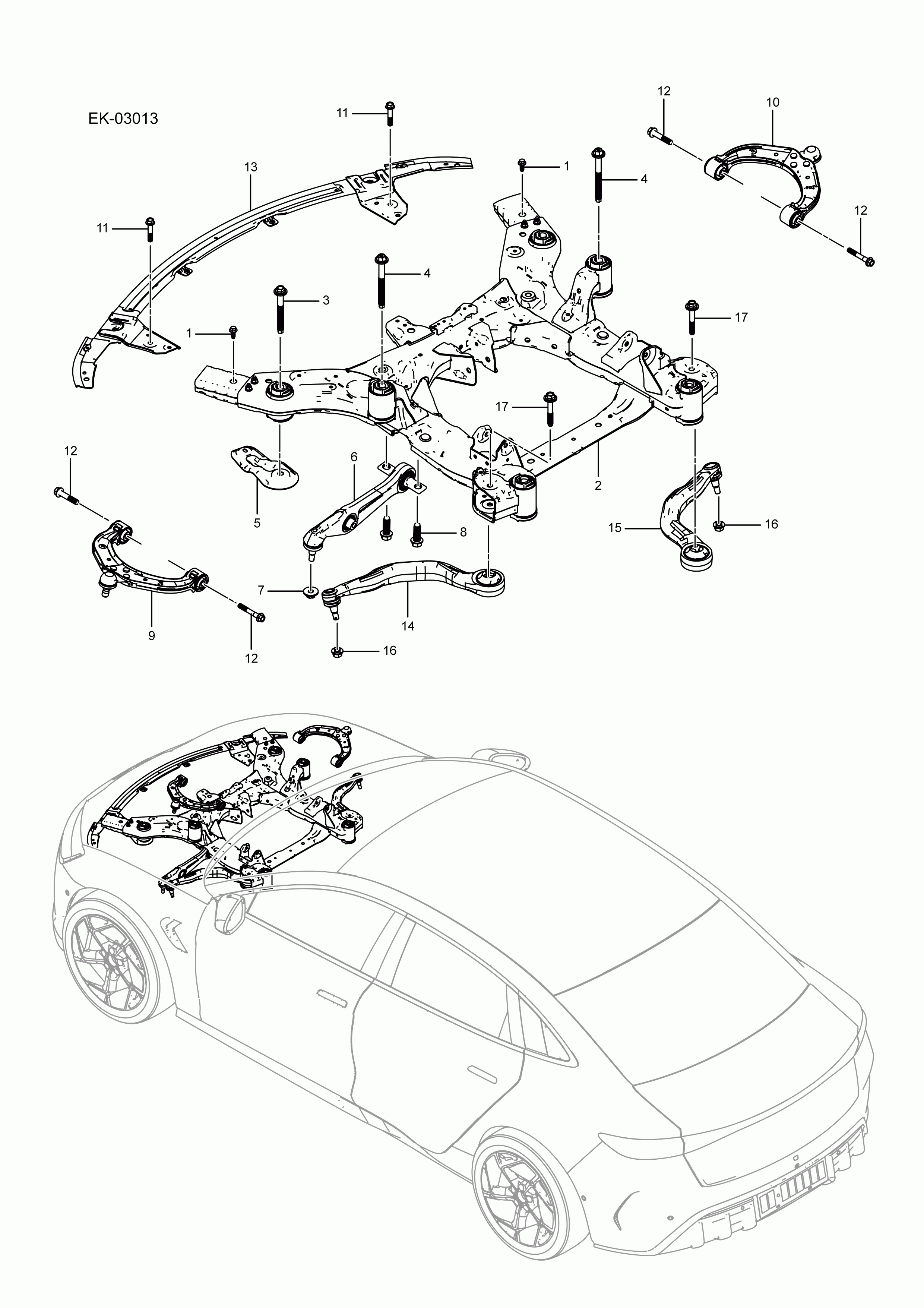 EK-03013 front subframe