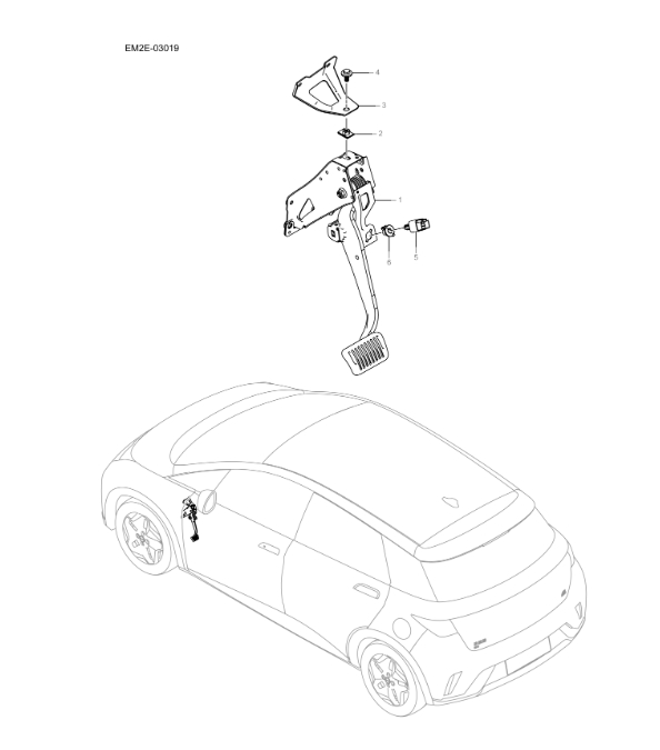 EM2E-03019 brake pedal