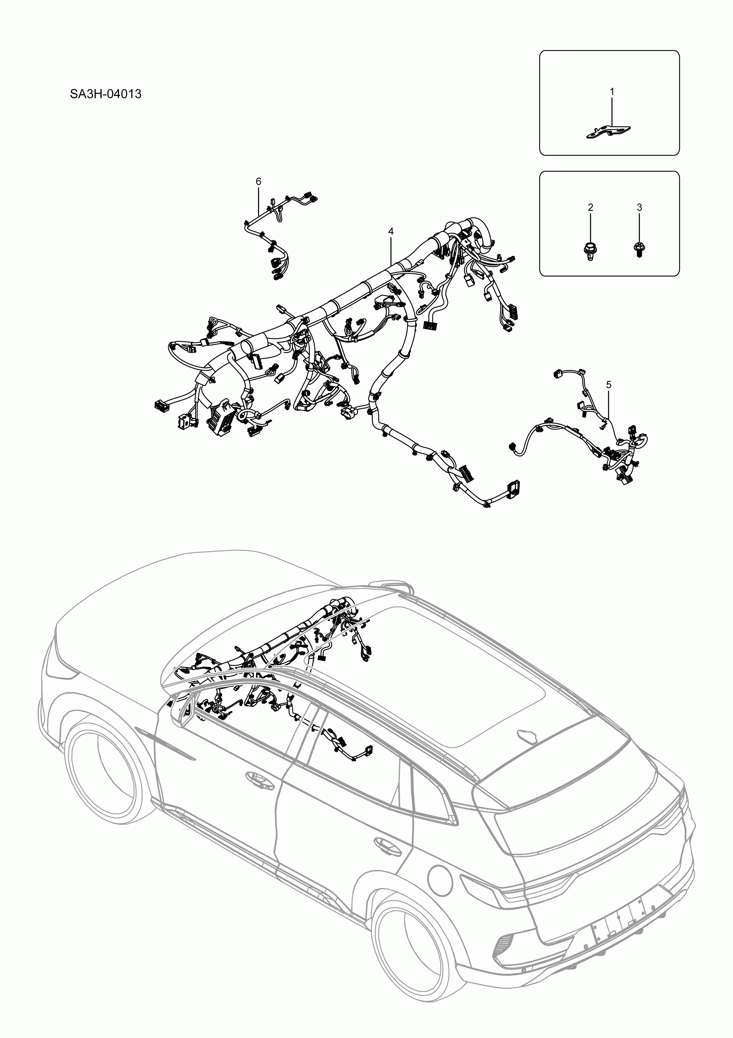 SA3HJ-04013 Instrument panel wiring harness