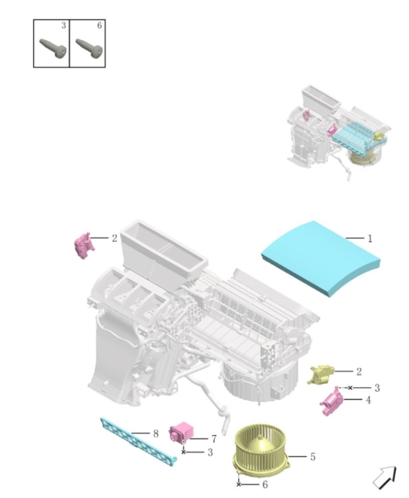 Air conditioning motor components8022