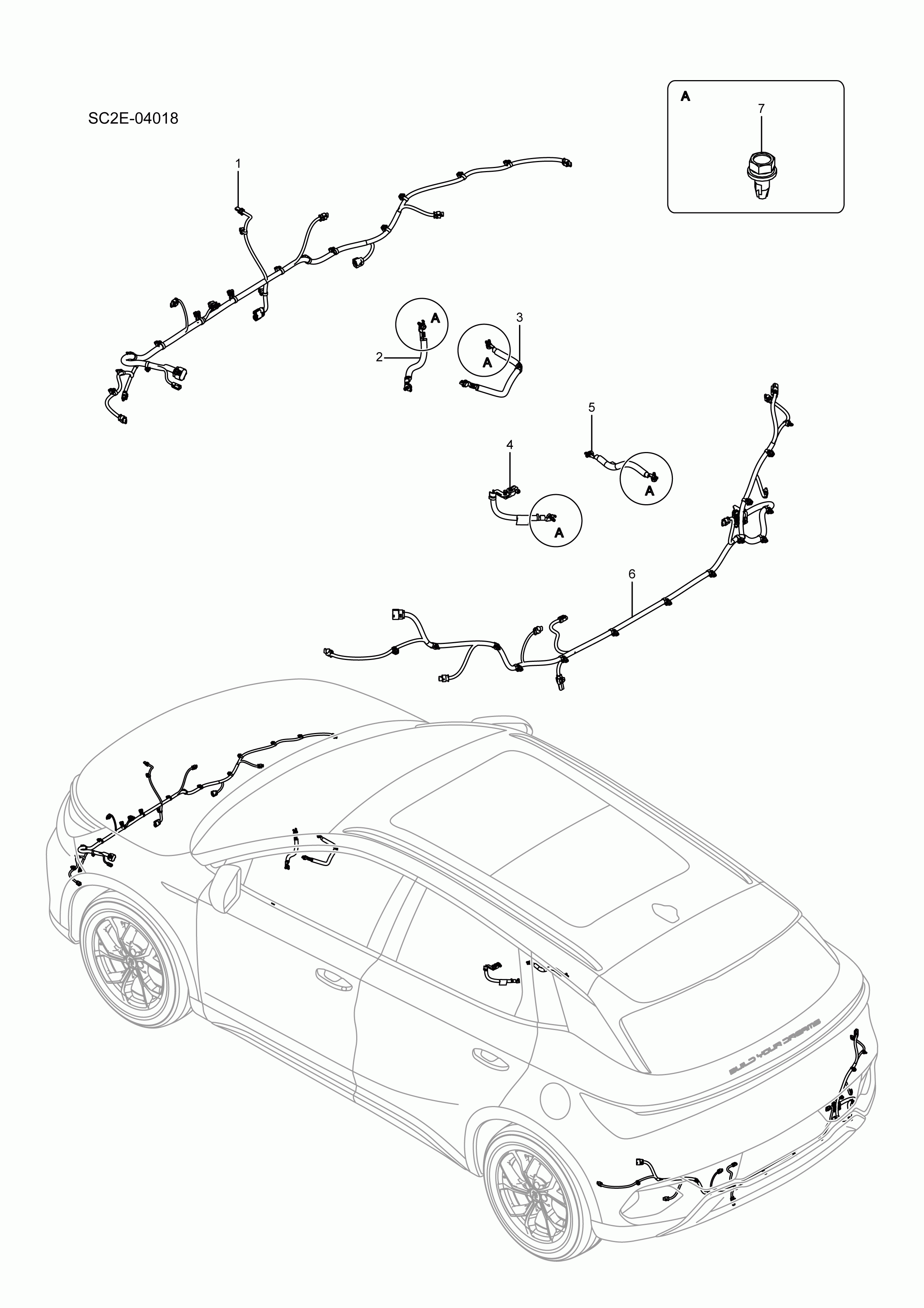 SC2E-04018 small cable for car