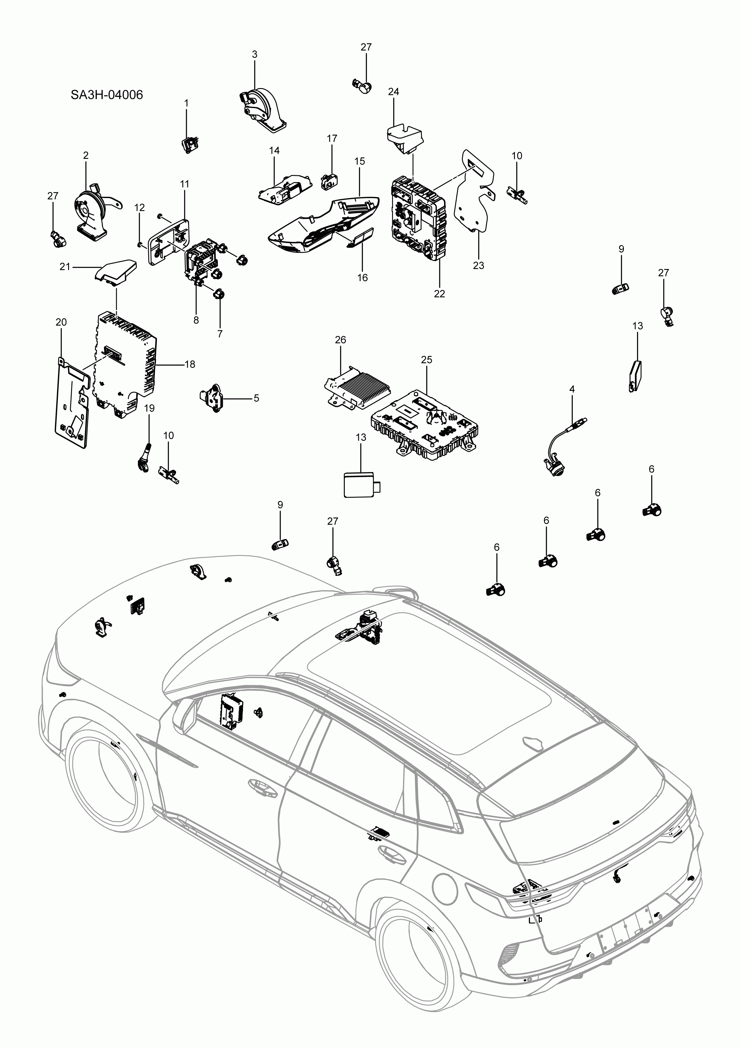 SA3HJ-04006 Parking Assist System
