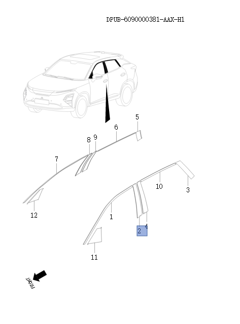 Decorative components on the side panel   101