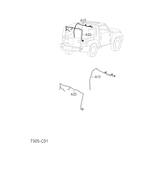 Wiring harness and switch - canopy7305