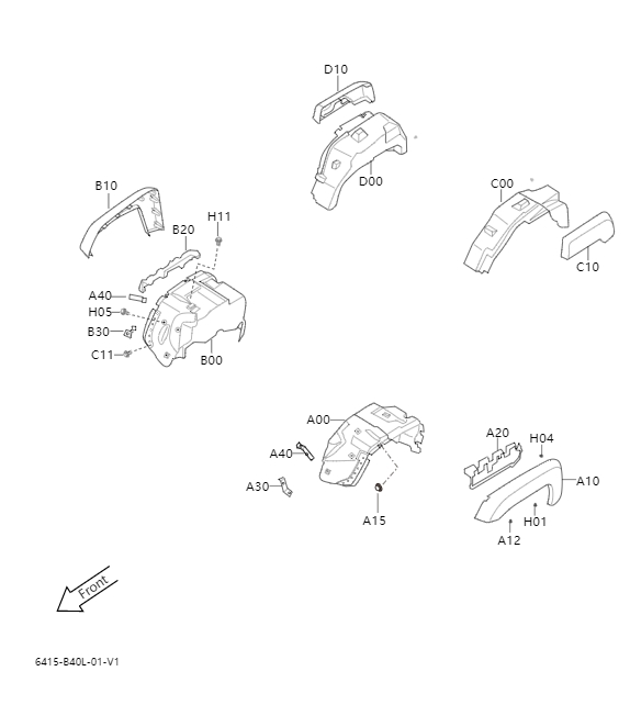 Outer mudguard6415-1