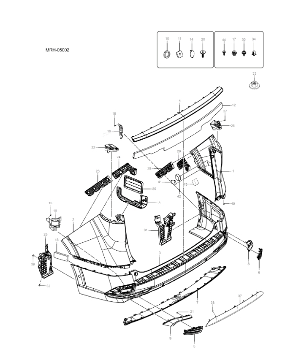 MREH-05002 Rear bumper