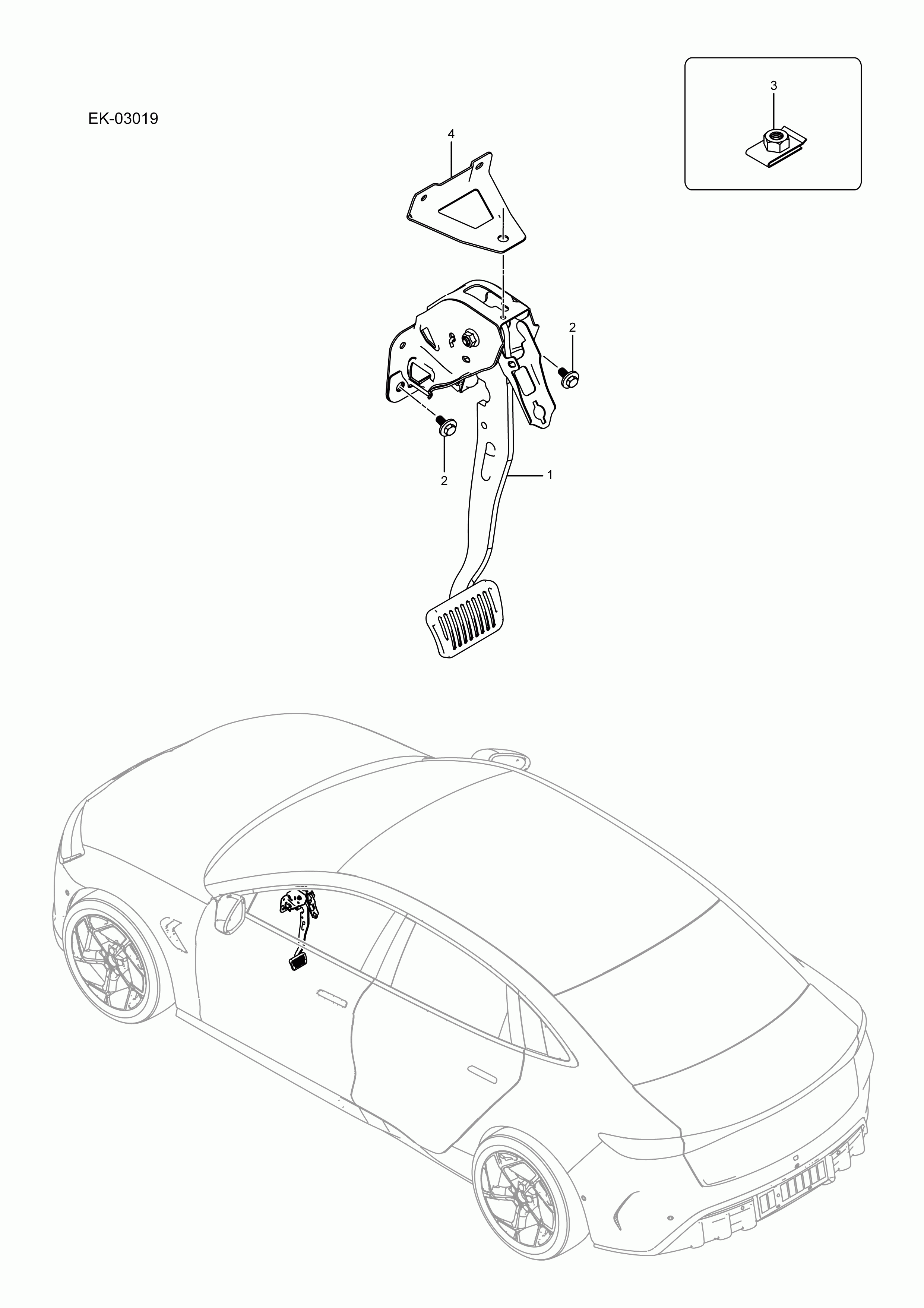 EK-03019 brake pedal