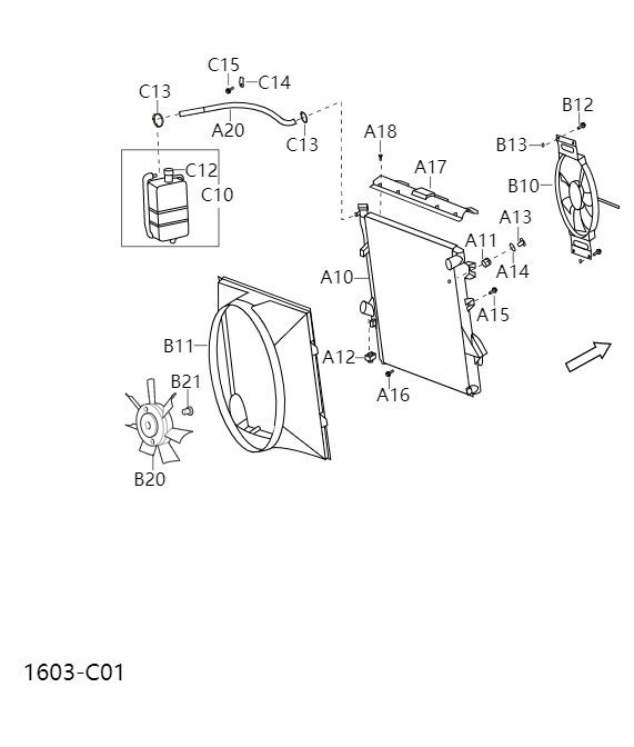 Heat sink assembly and fan1603