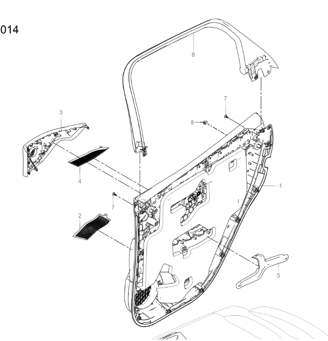 UKEA-05014 Rear Door Interior