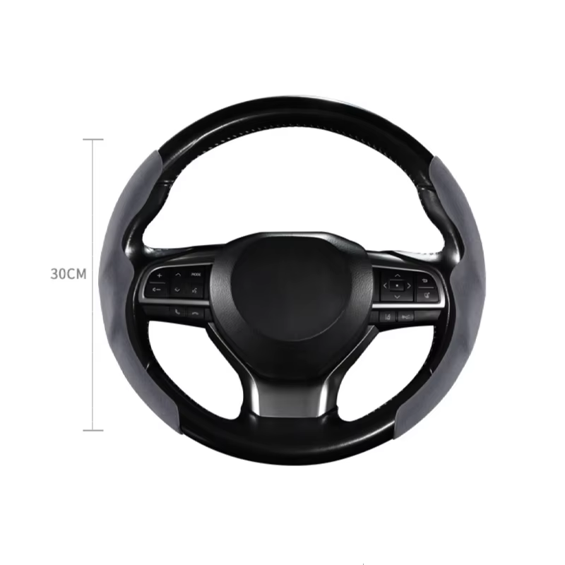 For Geely Monjaro Coolray Atlas Pro Azkarra Tugella Xingyue FY11 Steering Wheel Suede Cover A Pair Car Interior Accessories