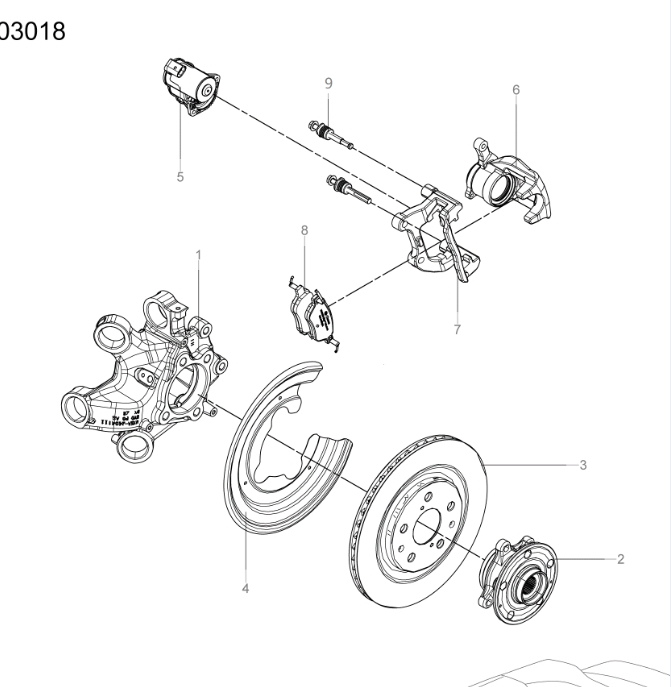 UKEA-03018 Rear Brake