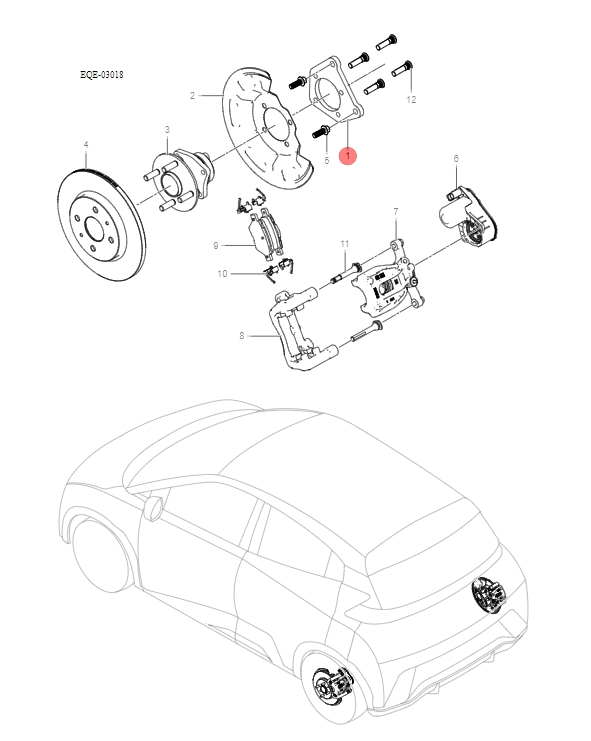 EQE-03018 Rear Brake