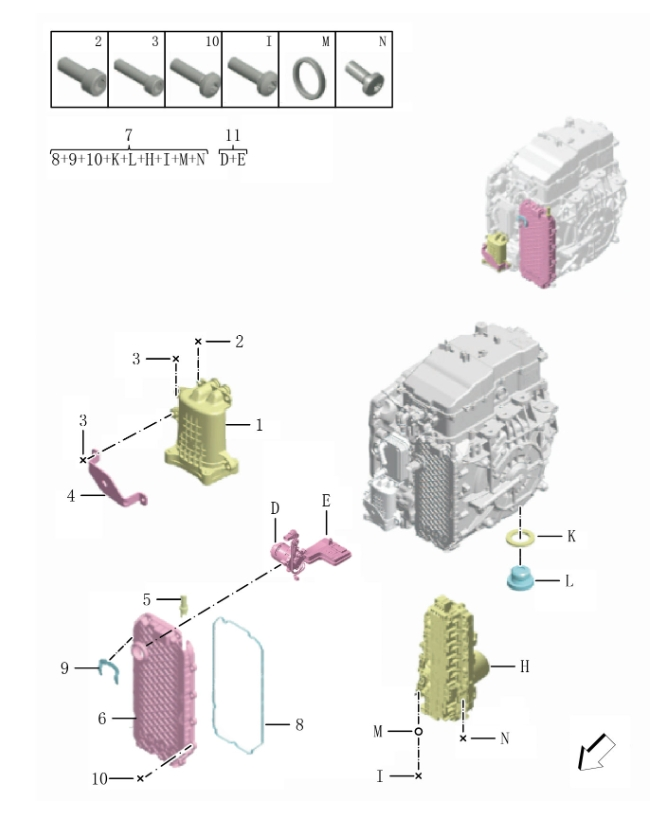 Automatic transmission oil pan and filter3088