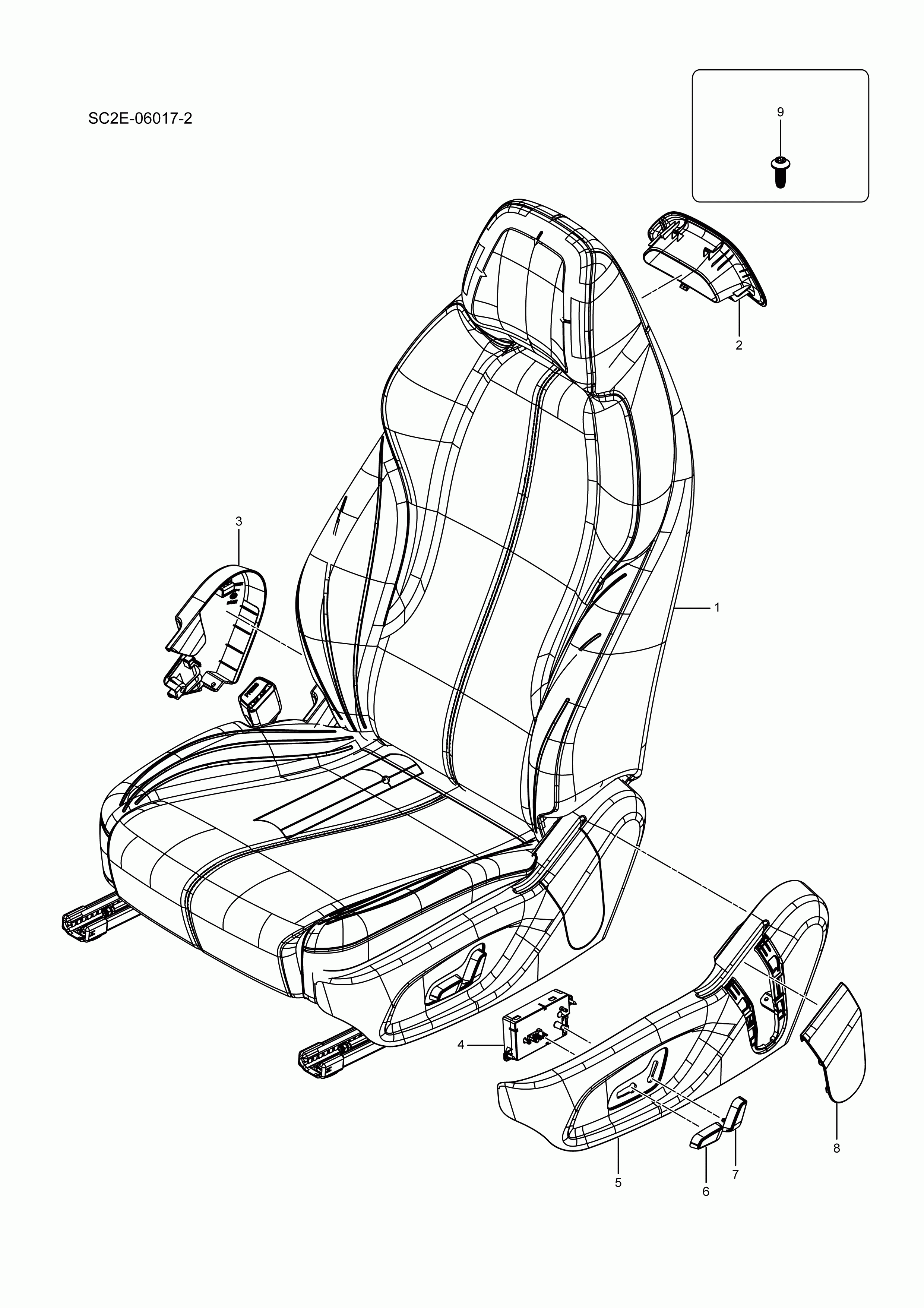 SC2E-06017-2 Electric driver's seat