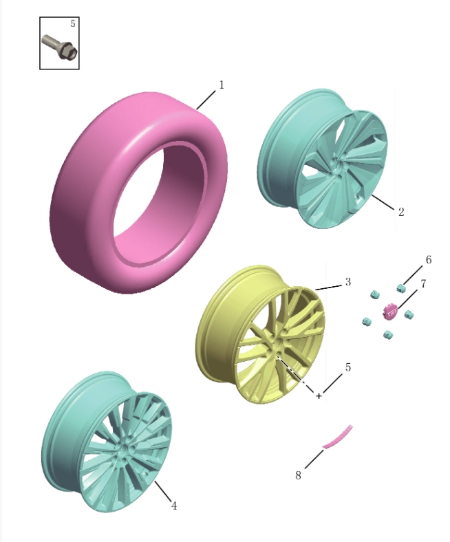 Wheels and decorative covers4024