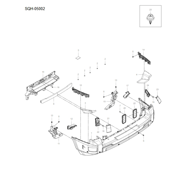 SQH-05002 rear bumper
