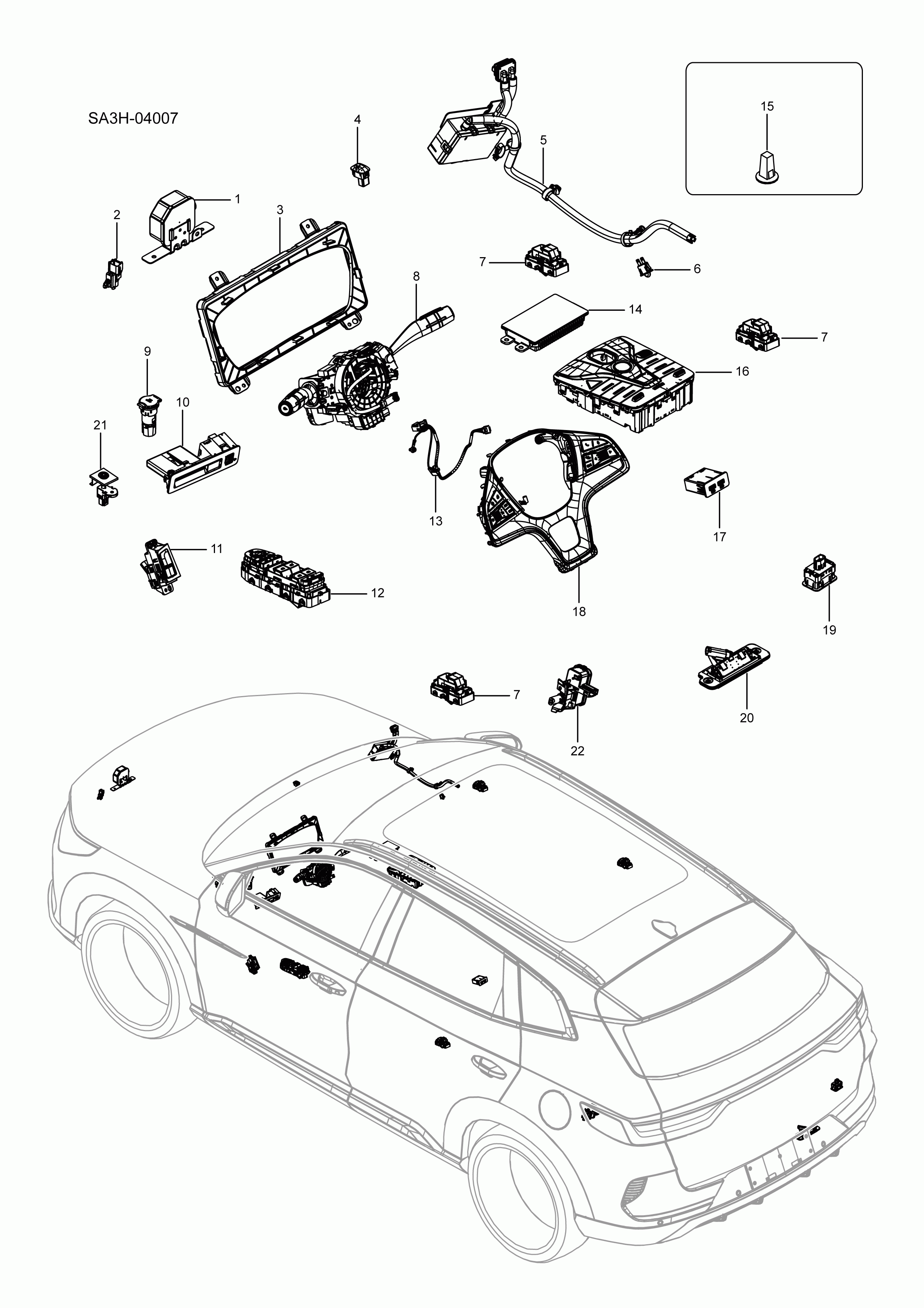 SA3HJ-04007 Vehicle electrical accessories