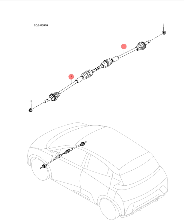 EM2E-03010-1 Drive Half Shaft