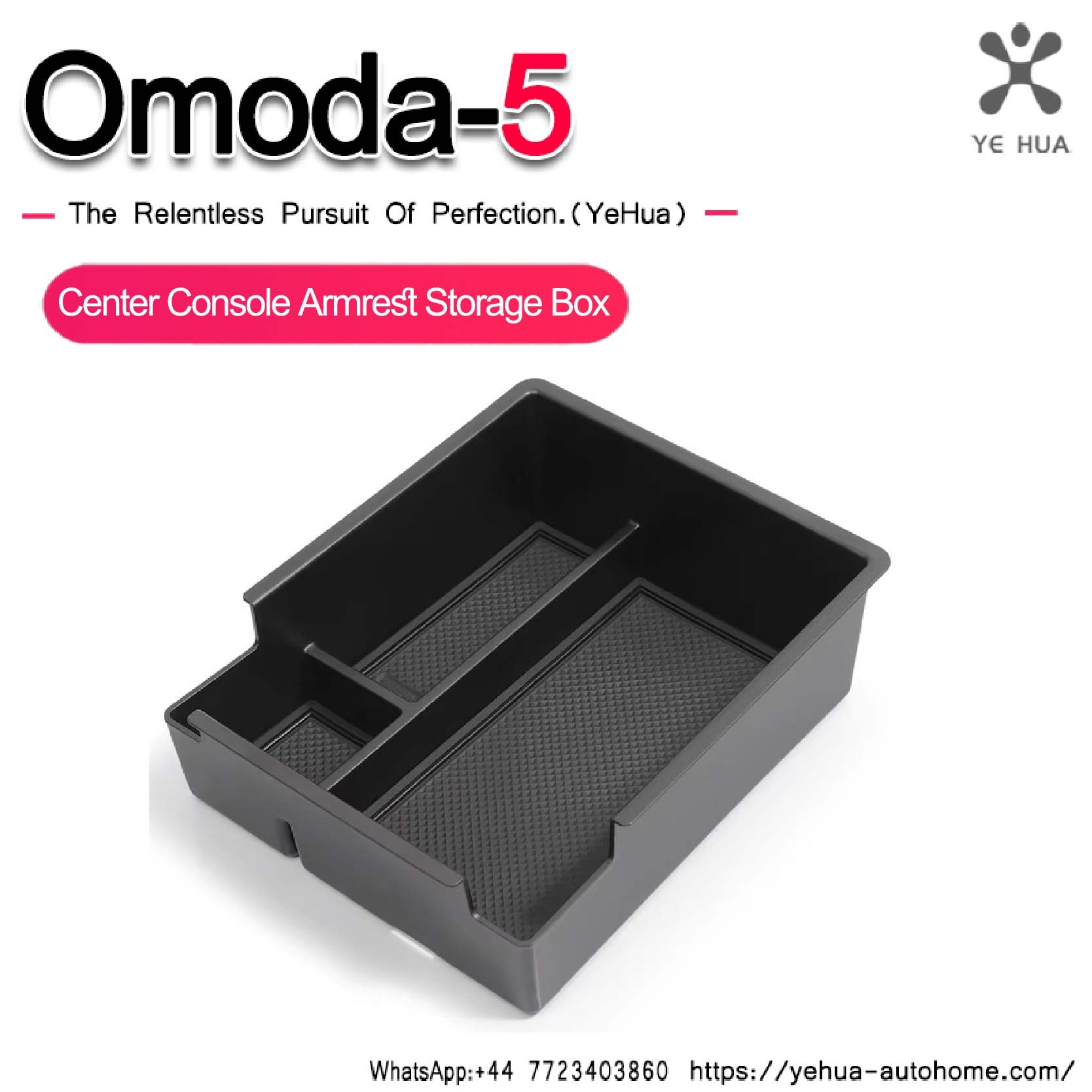 For Omoda C5 2022-2025 Center Armrest Hidden Storage Box Cup Holder Console Organizer Box Accessories