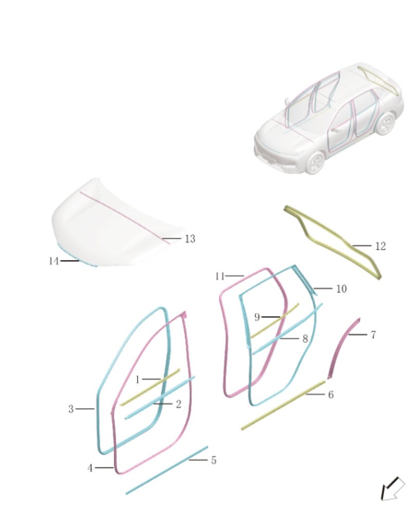 Body sealing strip5086