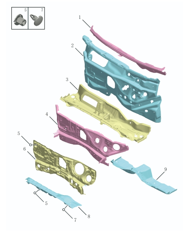 Front wall panel5025
