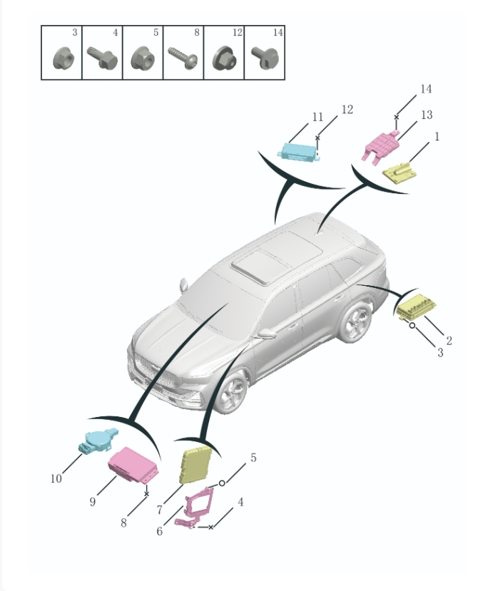 Vehicle electronic control module7090