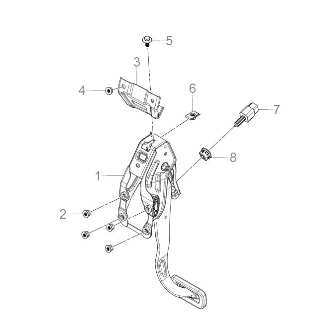 SC3E-03019 brake pedal
