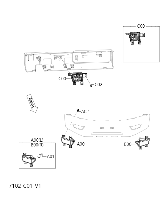 Front and rear fog lights7102-1