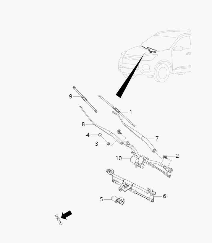 Front wiper system4-4