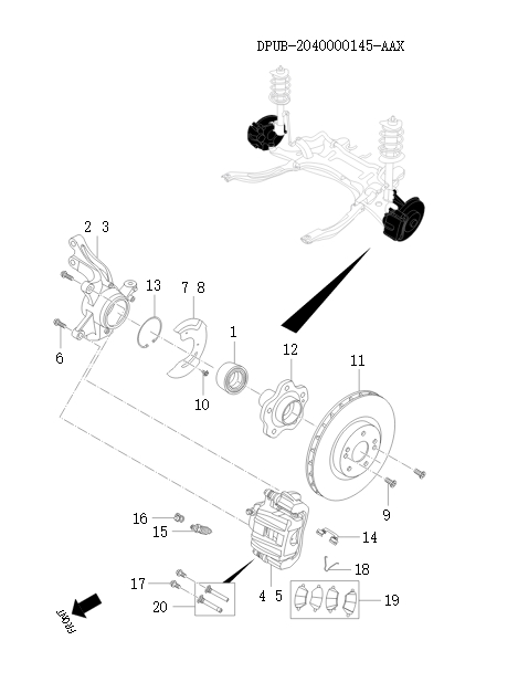 Front brake assembly   21
