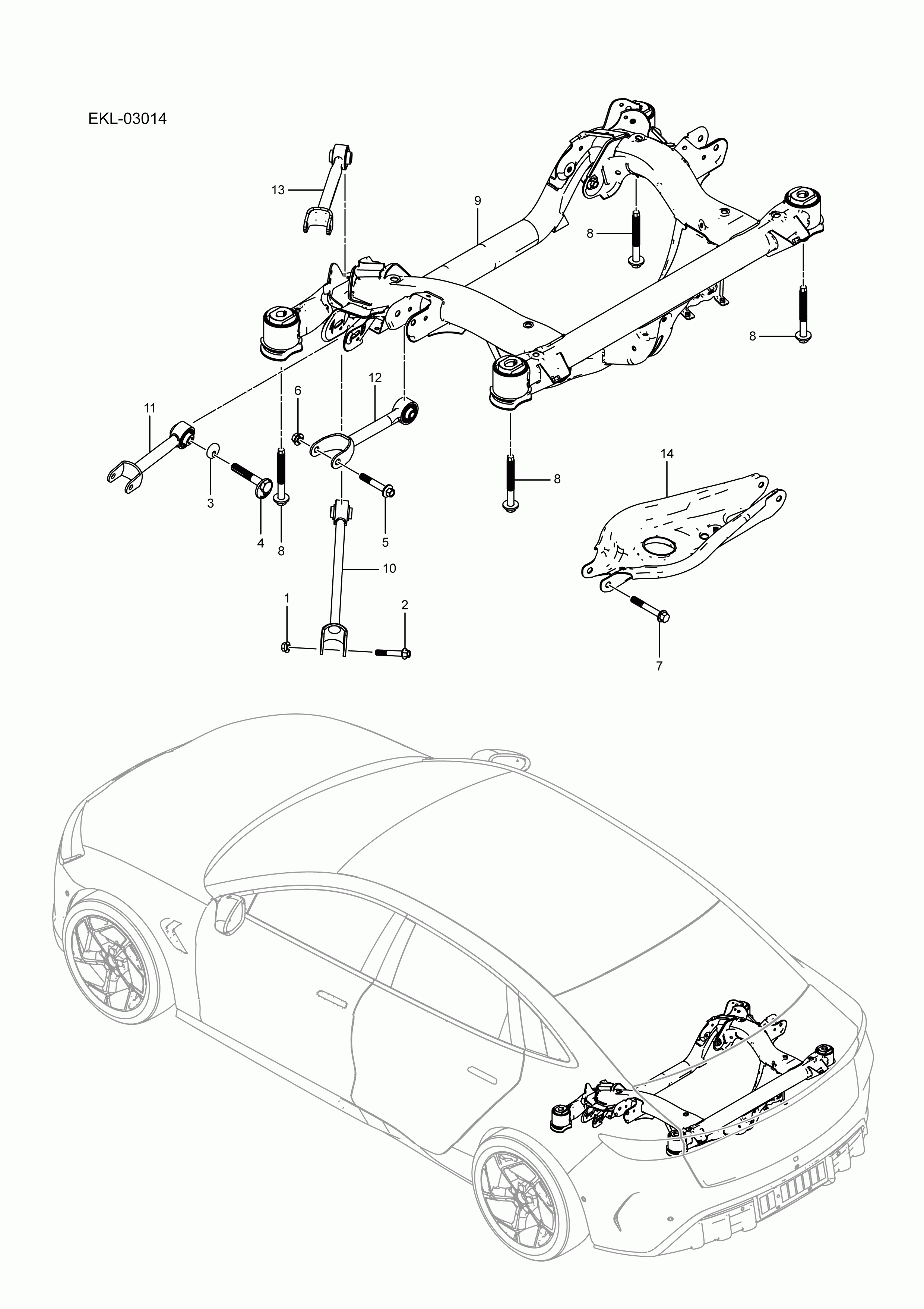 EK-03014 Rear subframe