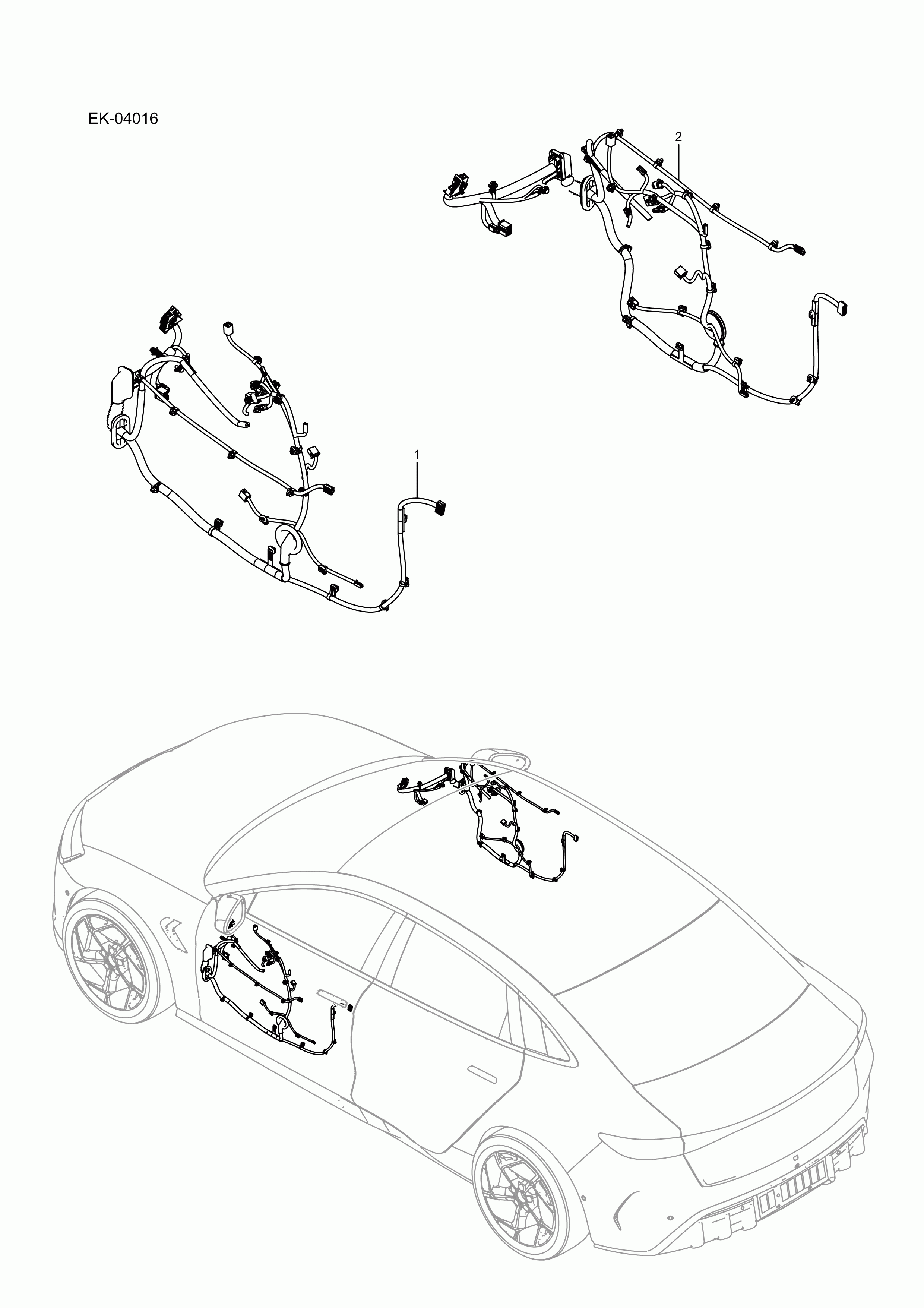 EK-04016 front door wiring harness