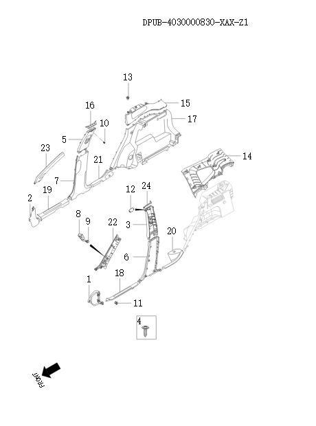 Side panel interior parts    27