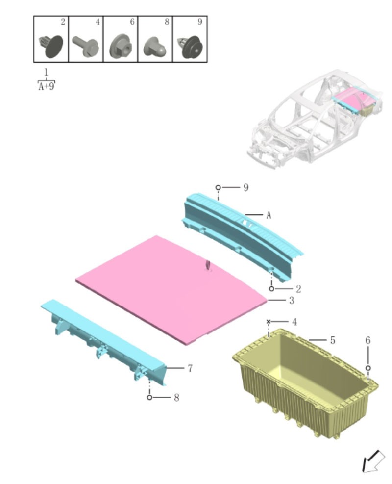 Luggage compartment interior panel6064