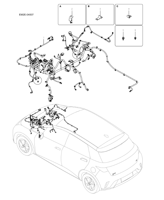 EM2E-04012 Front cabin wiring harness