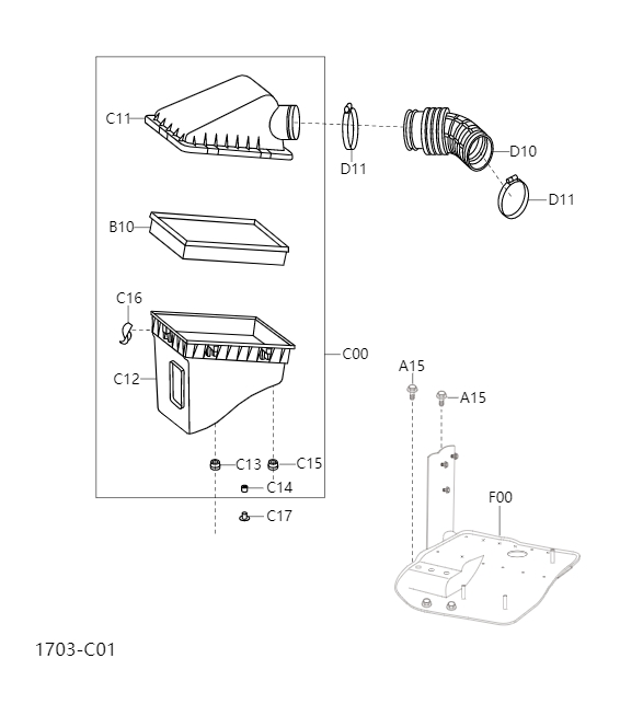 Air filter and intake pipeline1703